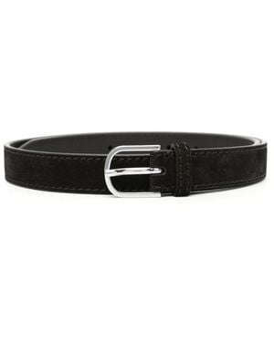 TOTEME Gürtel Aus Wildleder Mit Logo - Schwarz