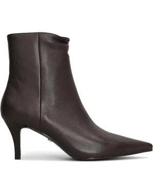 Lola Cruz Pointed-Toe Ankle Boots - Brown