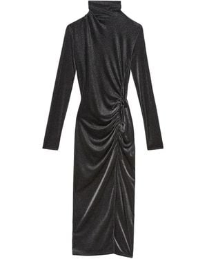 Isabel Marant Jenisa Slit Draped Midi Dress - Black
