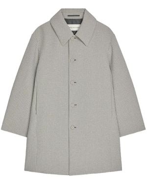 Dries Van Noten Gingham Coat - Grey