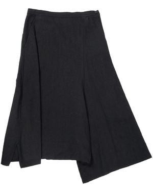Y's Yohji Yamamoto Asymmetric Wool-Blend Wide-Leg Pants - Black