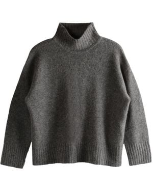 YANGKEHAN Roll-Neck Top - Grey