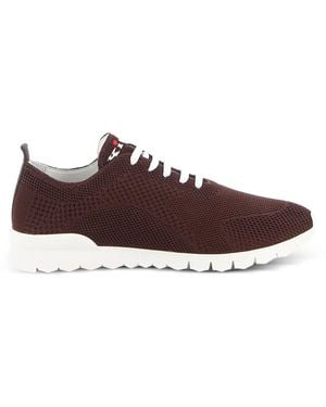 Kiton Baskets En Maille À Lacets - Brown