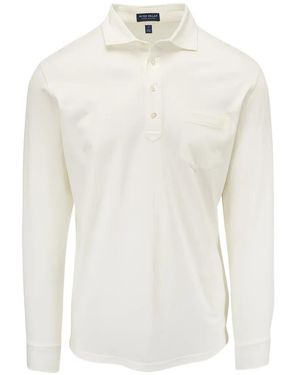 Peter Millar Polo Landon À Poche Poitrine - Blanc