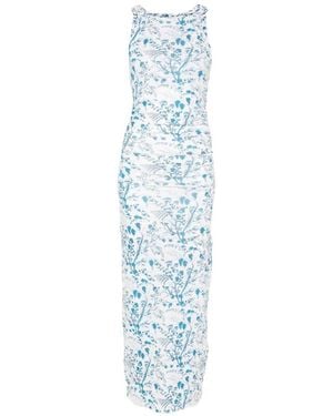 Erdem Gathered Maxi Dress - Blue