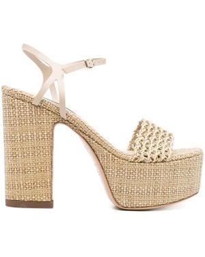 Casadei Woven Platform Sandals - Natural