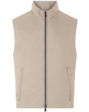 Fedeli High-Neck Zip-Up Gilet - Natural