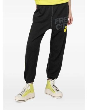 Freecity Pantalones De Chándal Con Estampado Gráfico - Negro