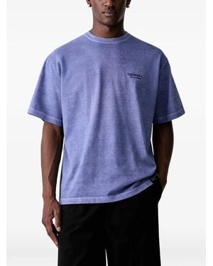Neighborhood Logo-Print T-Shirt - Blue