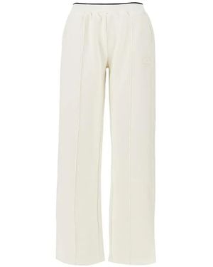 Emporio Armani Logo-Embroidered Track Trousers - White