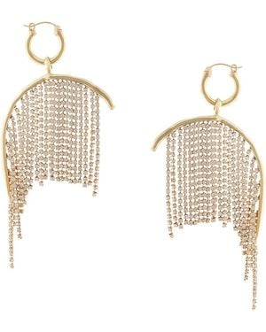 Ellery B Side Pavé Ball Earrings - Natural