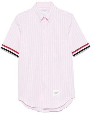 Thom Browne Gingham-Check Shirt - Pink