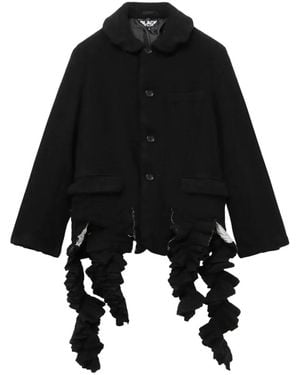 COMME DES GARÇON BLACK Ruffled Jacket - Black