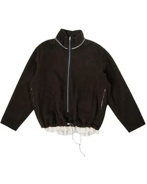 Camiel Fortgens Sweat En Polaire À Fermeture Zippée - Black