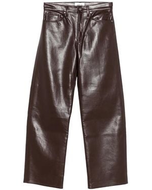Agolde Coated Wide-Leg Trousers - White