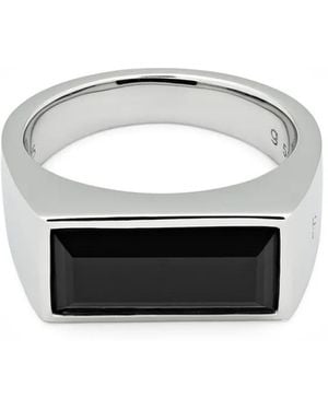 Tom Wood Peaky Ring mit Onyx - Weiß