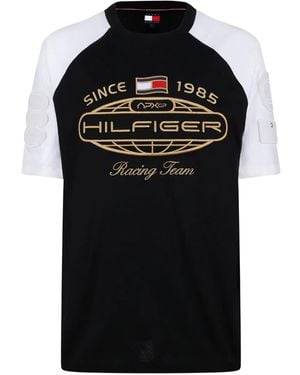 Tommy Hilfiger Logo-Embroidered Cotton T-Shirt - Black