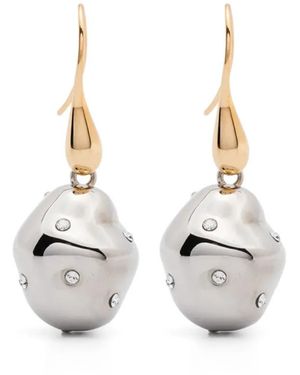 Marni Crystal-Embellished Drop Earrings - White