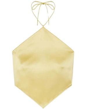 ÉTERNE Freya Halterneck Top - Metallic