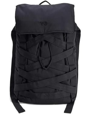 Y-3 Strap-detailing backpack - Schwarz