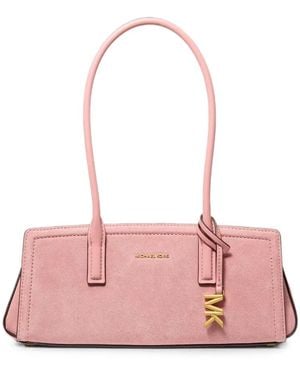 Michael Kors Small Laila Suede Shoulder Bag - Pink