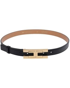 Elisabetta Franchi Logo-buckle belt - Negro