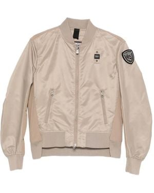 Blauer Patch Bomber Jacket - Natural