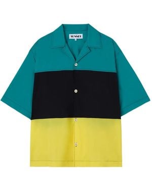 Sunnei Panelled Short-Sleeve Shirt - Yellow