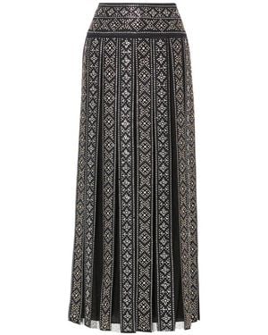 Temperley London Gallantry Pleated Maxi Skirt - Grey