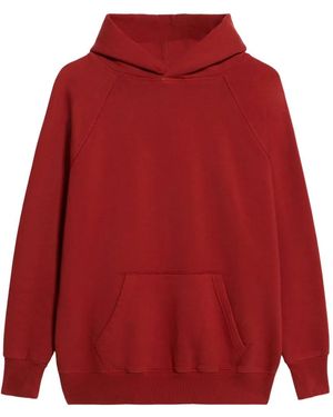 Fortela Raglan Sleeve Pouch Pocket Hoodie - Red