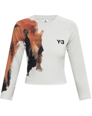 Y-3 Logo-Print T-Shirt - White