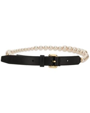 Moschino Embellished Belt - White