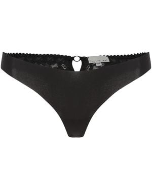 Fleur du Mal Charlotte Seamless Thong - Black