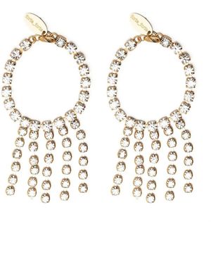 forte_forte Fringe-Detail Crystal-Embellished Bracelet - White