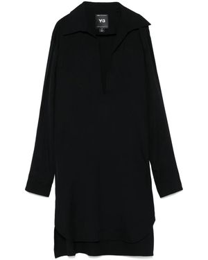 Y-3 Pointed-Flat-Collar Shirt - Black