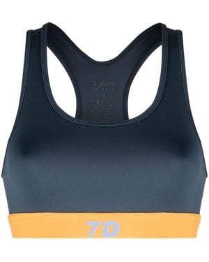 7 DAYS ACTIVE Sport-Bh Mit Logo-Print - Blau