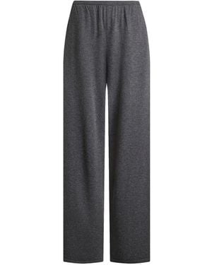 12 STOREEZ Mélange Knitted Trousers - Grey