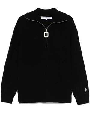 JW Anderson High Collar Knit Jumper - Black
