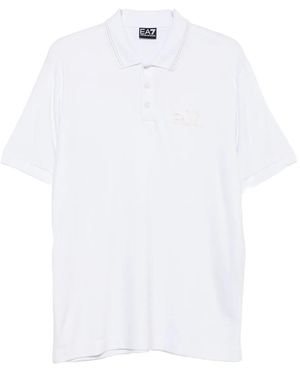 EA7 Logo Short-Sleeve Polo Shirt - White