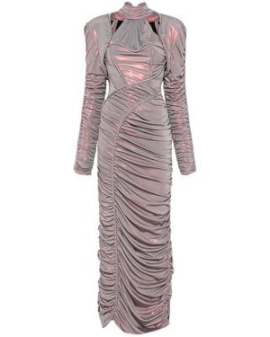 MITILIANE COUTURE Holographic Maxi Dress - Grey