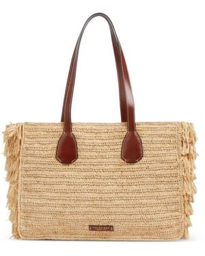 The Bridge Luna Fringed Tote Bag - Natural