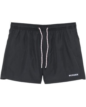 Sundek Logo-Patch Swim Shorts - Black