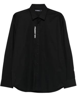 KARL LAGERFELD Chemise À Logo - Black