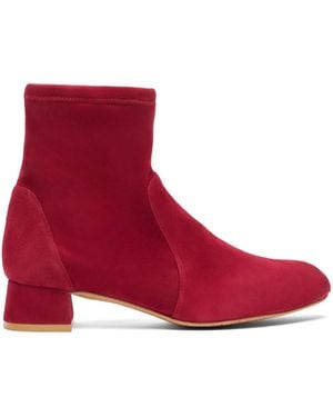 Stuart Weitzman Grace Sock Bootie - Red
