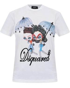 DSquared² Printed T-Shirt - White