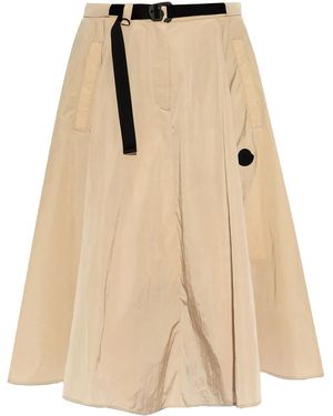 Moncler Belted Midi Skirt - Natural