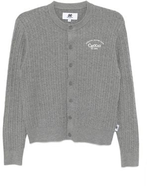 Chocoolate Cardigan Con Ricamo - Grigio