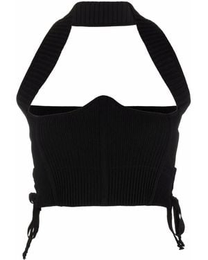 ANDREADAMO Harness Vest Top - Black