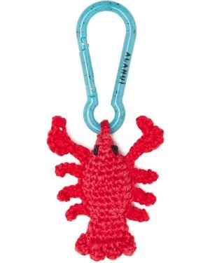 Alanui Lobster Crochet Keyring - Red