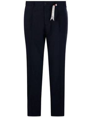 Santaniello Hose mit Gürtelschlaufen - Blau